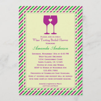 Dos lentes de vino Invitación a la ducha de novia