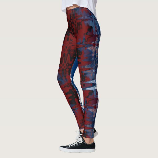 Dos lentes del mundo Resumen Arte Amo Leggings (Izquierda)