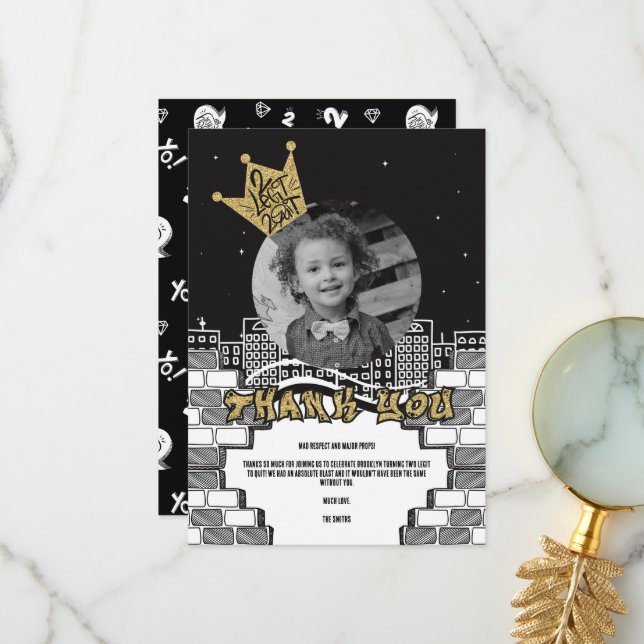 Dos Letras Para Salir De Tarjeta De Agradecimiento (Anverso/Reverso In Situ)