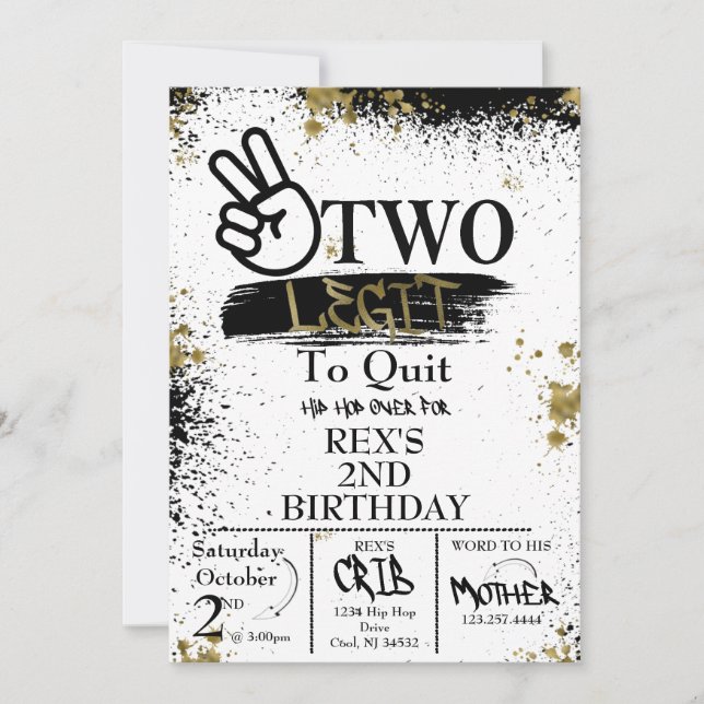 Dos leyendas para dejar la invitación de cumpleaño (Anverso)