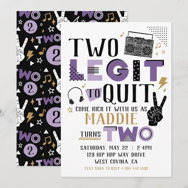 Dos leyendas para dejar la segunda invitación de c (Anverso / Reverso)