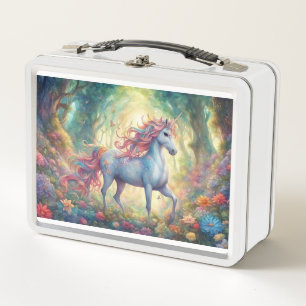 Dos Lunchbox Metalizado de Unicornios