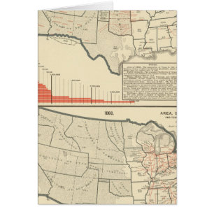 Dos mapas litografiados en color de Estados Unidos