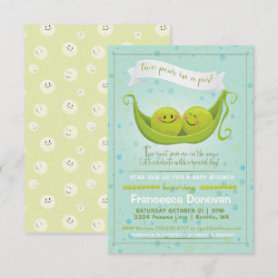 Dos margaritas en una invitación de Baby Shower a 