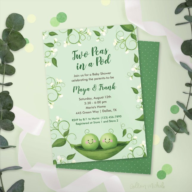 Dos margaritas en una invitación de Baby Shower a  (Subido por el creador)