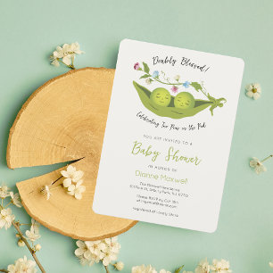 Dos maricas en una invitación de Baby Shower de Po