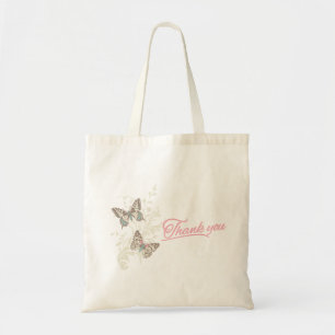Dos mariposas agradecerle la bolsa de favores de b