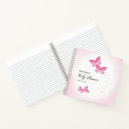 Dos mariposas Chicas gemelos Libro de Baby Shower