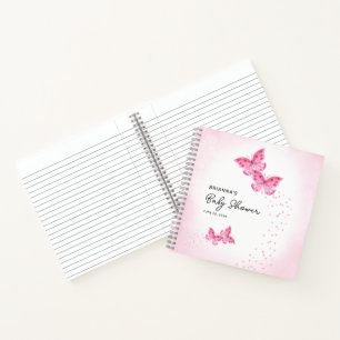 Dos mariposas Chicas gemelos Libro de Baby Shower