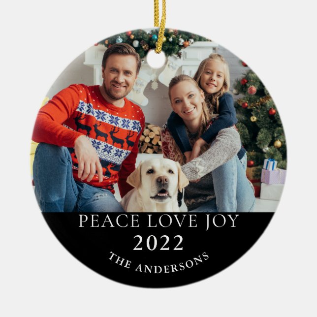 Dos navidades 2022 Ornamento de fotos (Frente)