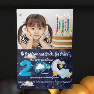 Dos niños fotográficos lunares Cumpleaños
