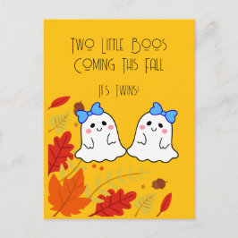 Dos niños pequeños gemelos Invitación de embarazo