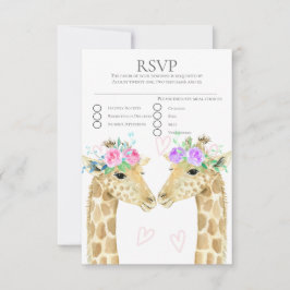 Dos novias Giraffe Boda Lesbiana Gay RSVP