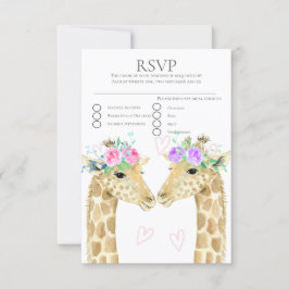 Dos novias Giraffe Boda Lesbiana Gay RSVP
