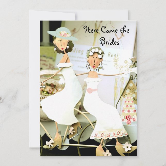 Dos novias que casan la invitación (Anverso)