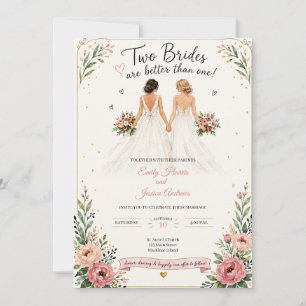 Dos novias son mejor que una invitación de boda