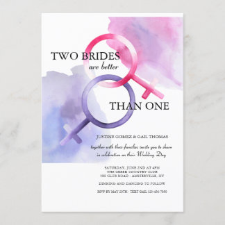 Dos novias son mejores de una invitación que se