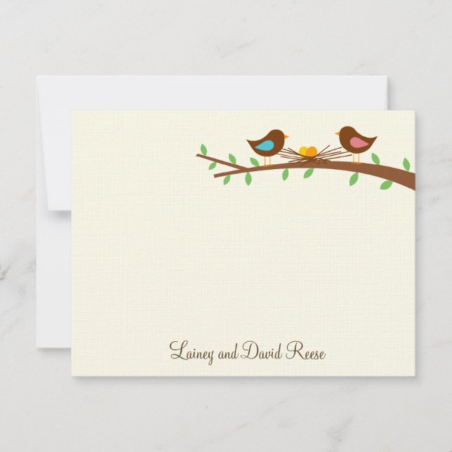 Dos nuevos huevos planos, tarjeta de agradecimient (Anverso)