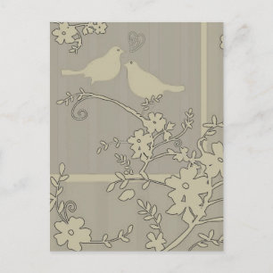Dos Pájaros de Amor ~ Tarjetas Postales / Invitaci