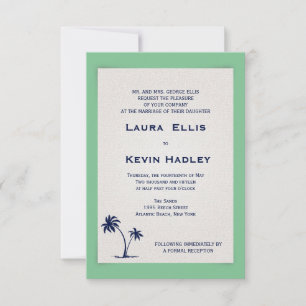 Dos palmas - Invitación a la boda en un mar verde