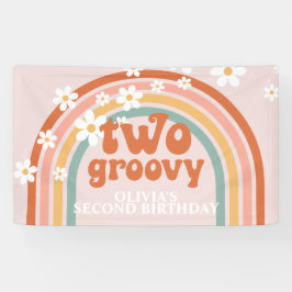 Dos pancartas de cumpleaños de margaritas retro ar