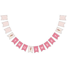 Dos pancartas de helado rosa dulce