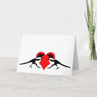 Dos para la tarjeta de felicitaciones de la