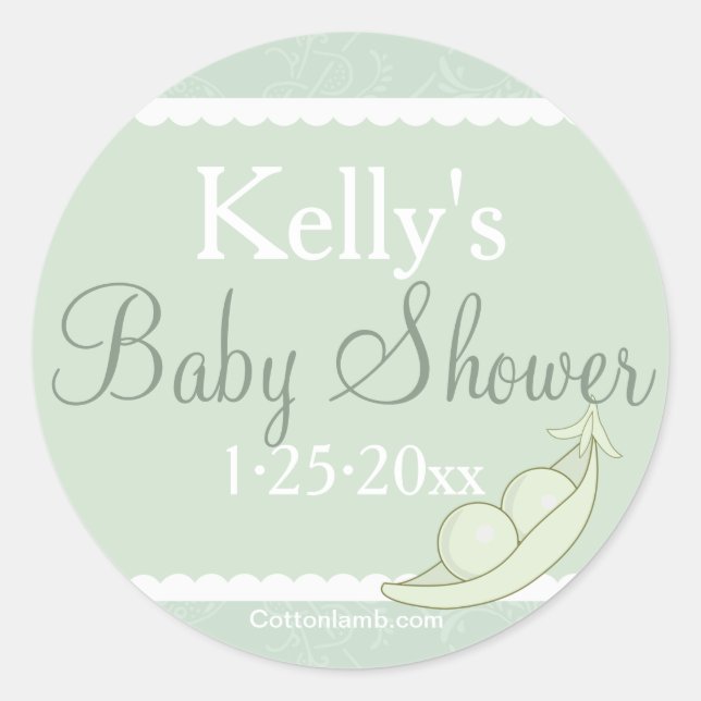 Dos Peas En Un Pegatina De Pod (Anverso)