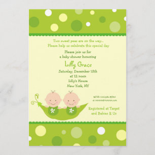 Dos Peas En Un Pod Twins Invitaciones A La Ducha B