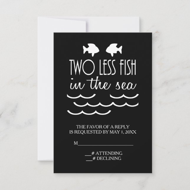 Dos peces menos en la boda marítima RSVP (Anverso)