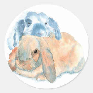 Dos Pegatinas Conejos
