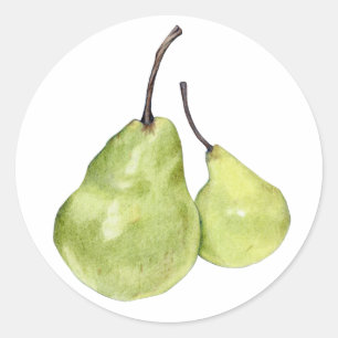 Dos Pegatinas de Green Pears