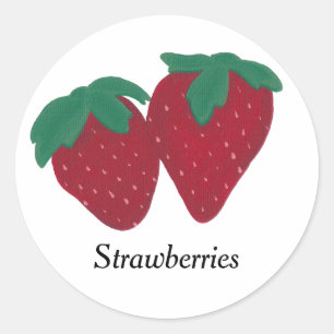 Dos Pegatinas de la educación de fresas