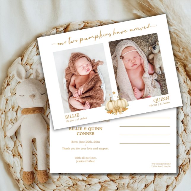 Dos pequeñas calabazas Anuncio de foto de bebés ge (Subido por el creador)