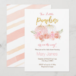 Dos pequeñas invitaciones de calabaza Invitación T