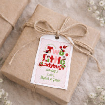 Dos Pequeñas Mariquitas Favor Etiqueta – Cumpleaño