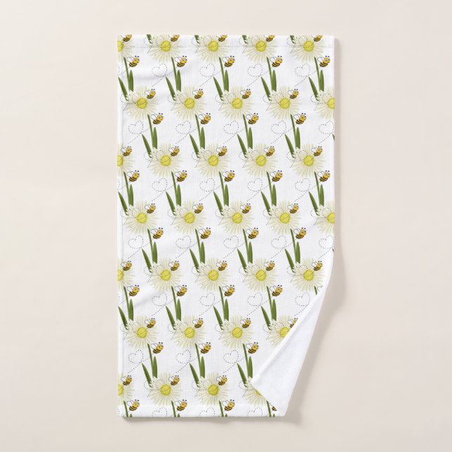 Dos pequeñas y lindas abejas (Toalla de mano)