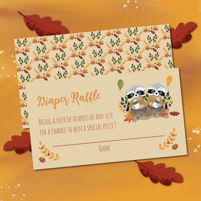 Dos Pequeños Raccoons Diaper Raffle Tarjeta de Gab (Subido por el creador)