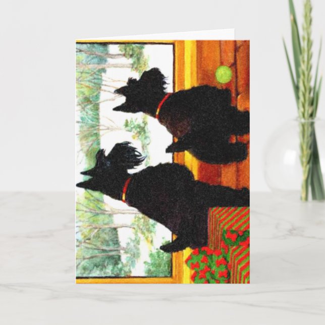 Dos perros de Scotty en el navidad (Anverso)