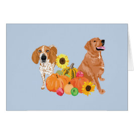 Dos perros en otoño