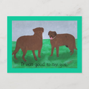Dos perros Fue bueno verte tu postal de texto