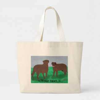 Dos Perros Marrones Amigables Tus Palabras Bolsas