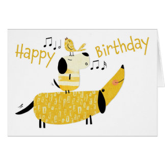 Dos perros y un cumpleaños con canto de pájaros