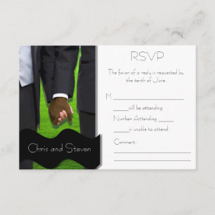 Dos Personalizados de Grooms Boda Gay RSVP (Bi-Rac