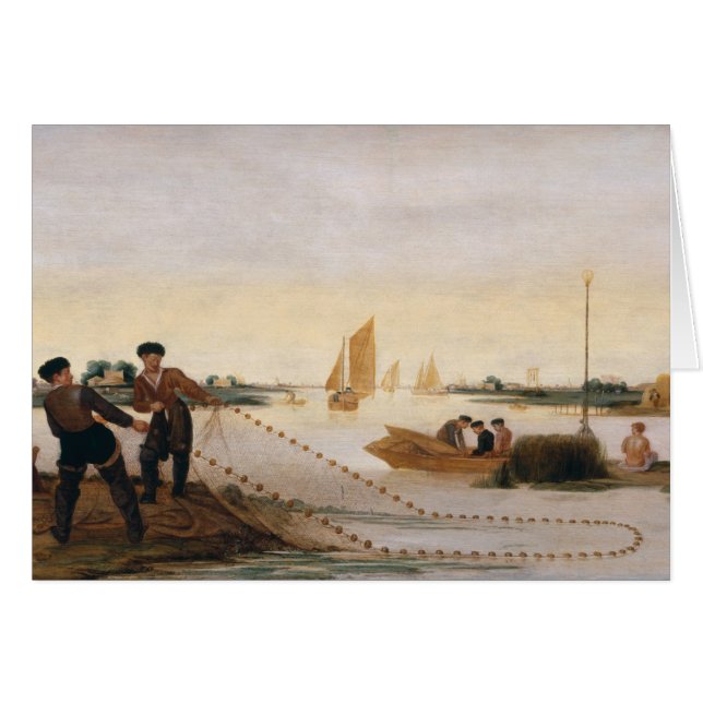 Dos pescadores que tiran en sus redes (Anverso (Horizontal))