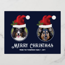 Dos plantillas de foto Personalizado de Santa Hats