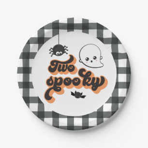 Dos Platos de Papel de Halloween espeluznantes par