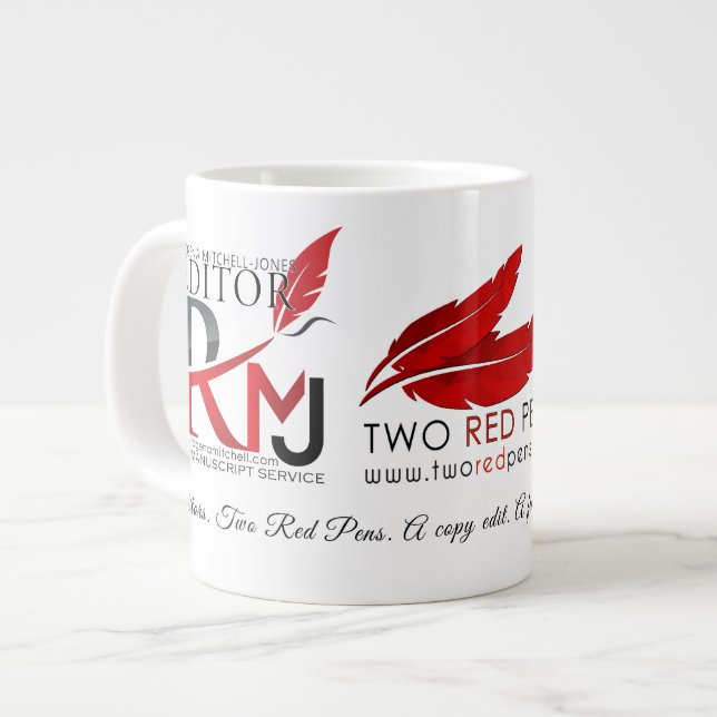 Dos plumas rojas que corrigen la taza del servicio (Izquierda)