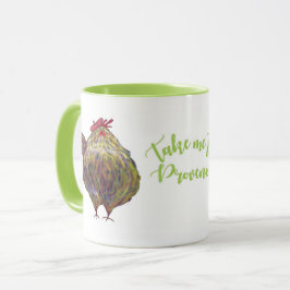 Dos pollos gordos en taza de la boina