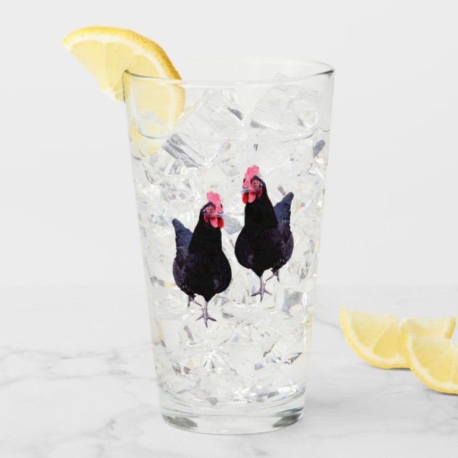 Dos pollos morbosos negros, (Anverso (hielo))